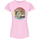 Cat I Do What I Want Funny Coffee Womens Petite Cut T-Shirt Light Pink
