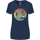 Cat I Do What I Want Funny Coffee Womens Wider Cut T-Shirt Navy Blue