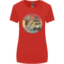 Cat I Do What I Want Funny Coffee Womens Wider Cut T-Shirt Red