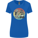 Cat I Do What I Want Funny Coffee Womens Wider Cut T-Shirt Royal Blue