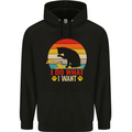 Cat I Do What I Want Funny Kitten Lover Childrens Kids Hoodie Black