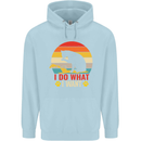 Cat I Do What I Want Funny Kitten Lover Childrens Kids Hoodie Light Blue