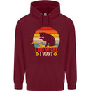 Cat I Do What I Want Funny Kitten Lover Childrens Kids Hoodie Maroon