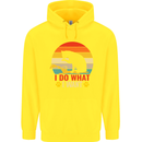 Cat I Do What I Want Funny Kitten Lover Childrens Kids Hoodie Yellow