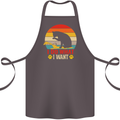 Cat I Do What I Want Funny Kitten Lover Cotton Apron 100% Organic Dark Grey
