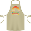 Cat I Do What I Want Funny Kitten Lover Cotton Apron 100% Organic Khaki