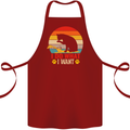 Cat I Do What I Want Funny Kitten Lover Cotton Apron 100% Organic Maroon