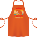 Cat I Do What I Want Funny Kitten Lover Cotton Apron 100% Organic Orange