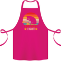 Cat I Do What I Want Funny Kitten Lover Cotton Apron 100% Organic Pink