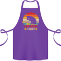 Cat I Do What I Want Funny Kitten Lover Cotton Apron 100% Organic Purple