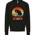 Cat I Do What I Want Funny Kitten Lover Kids Sweatshirt Jumper Black