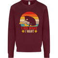 Cat I Do What I Want Funny Kitten Lover Kids Sweatshirt Jumper Maroon