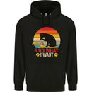 Cat I Do What I Want Funny Kitten Lover Mens 80% Cotton Hoodie Black