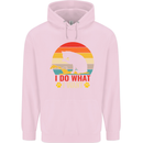 Cat I Do What I Want Funny Kitten Lover Mens 80% Cotton Hoodie Light Pink