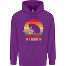 Cat I Do What I Want Funny Kitten Lover Mens 80% Cotton Hoodie Purple