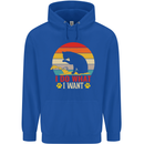 Cat I Do What I Want Funny Kitten Lover Mens 80% Cotton Hoodie Royal Blue