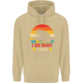 Cat I Do What I Want Funny Kitten Lover Mens 80% Cotton Hoodie Sand