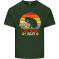 Cat I Do What I Want Funny Kitten Lover Mens Cotton T-Shirt Tee Top Forest Green