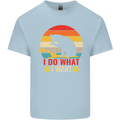 Cat I Do What I Want Funny Kitten Lover Mens Cotton T-Shirt Tee Top Light Blue