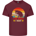 Cat I Do What I Want Funny Kitten Lover Mens Cotton T-Shirt Tee Top Maroon