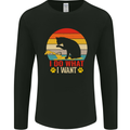 Cat I Do What I Want Funny Kitten Lover Mens Long Sleeve T-Shirt Black