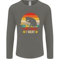 Cat I Do What I Want Funny Kitten Lover Mens Long Sleeve T-Shirt Charcoal