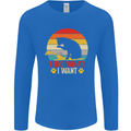 Cat I Do What I Want Funny Kitten Lover Mens Long Sleeve T-Shirt Royal Blue