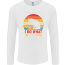 Cat I Do What I Want Funny Kitten Lover Mens Long Sleeve T-Shirt White