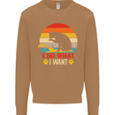 Cat I Do What I Want Funny Kitten Lover Mens Sweatshirt Jumper Caramel Latte