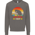 Cat I Do What I Want Funny Kitten Lover Mens Sweatshirt Jumper Charcoal