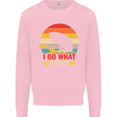Cat I Do What I Want Funny Kitten Lover Mens Sweatshirt Jumper Light Pink