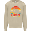 Cat I Do What I Want Funny Kitten Lover Mens Sweatshirt Jumper Sand