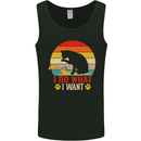 Cat I Do What I Want Funny Kitten Lover Mens Vest Tank Top Black