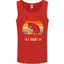 Cat I Do What I Want Funny Kitten Lover Mens Vest Tank Top Red