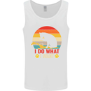 Cat I Do What I Want Funny Kitten Lover Mens Vest Tank Top White