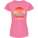 Cat I Do What I Want Funny Kitten Lover Womens Petite Cut T-Shirt Azalea