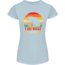 Cat I Do What I Want Funny Kitten Lover Womens Petite Cut T-Shirt Light Blue