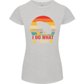 Cat I Do What I Want Funny Kitten Lover Womens Petite Cut T-Shirt Sports Grey