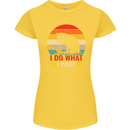 Cat I Do What I Want Funny Kitten Lover Womens Petite Cut T-Shirt Yellow