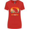 Cat I Do What I Want Funny Kitten Lover Womens Wider Cut T-Shirt Red