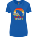 Cat I Do What I Want Funny Kitten Lover Womens Wider Cut T-Shirt Royal Blue