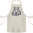 Cat I Need Coffee Right Meow Funny Cotton Apron 100% Organic Natural