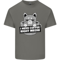 Cat I Need Coffee Right Meow Funny Kids T-Shirt Childrens Charcoal
