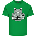 Cat I Need Coffee Right Meow Funny Kids T-Shirt Childrens Irish Green