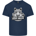 Cat I Need Coffee Right Meow Funny Kids T-Shirt Childrens Navy Blue