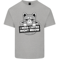 Cat I Need Coffee Right Meow Funny Kids T-Shirt Childrens Sports Grey