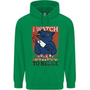 Cat I Watch Murder Documentaries to Relax Childrens Kids Hoodie Irish Green