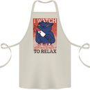 Cat I Watch Murder Documentaries to Relax Cotton Apron 100% Organic Natural