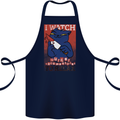 Cat I Watch Murder Documentaries to Relax Cotton Apron 100% Organic Navy Blue