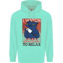 Cat I Watch Murder Documentaries to Relax Mens 80% Cotton Hoodie Peppermint